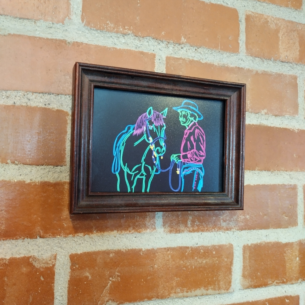 Marty Robbins Neon Cowboy Art Print